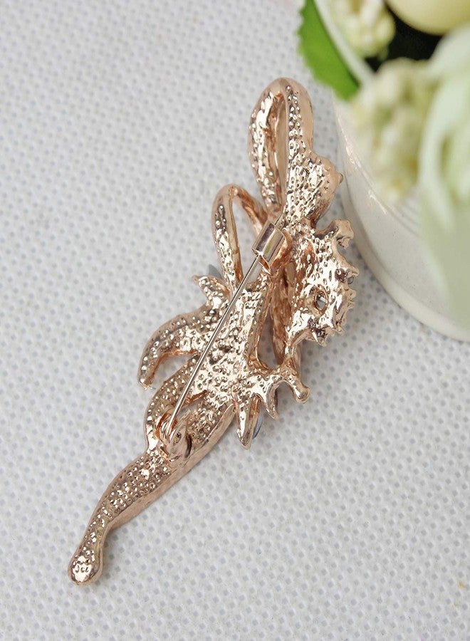 Merdia Created Crystal Brooch Fancy Vintage Style Flower Brooch Pin for Women, ladies with Blue/Purple Created Crystal | Vintage Fashion | Brooches and Pins for Women | Ladies Jewelry | Purple - Image 4