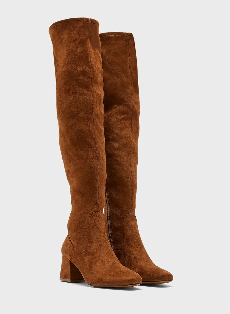 STEVE MADDEN Delena Mid Heel Knee Boot