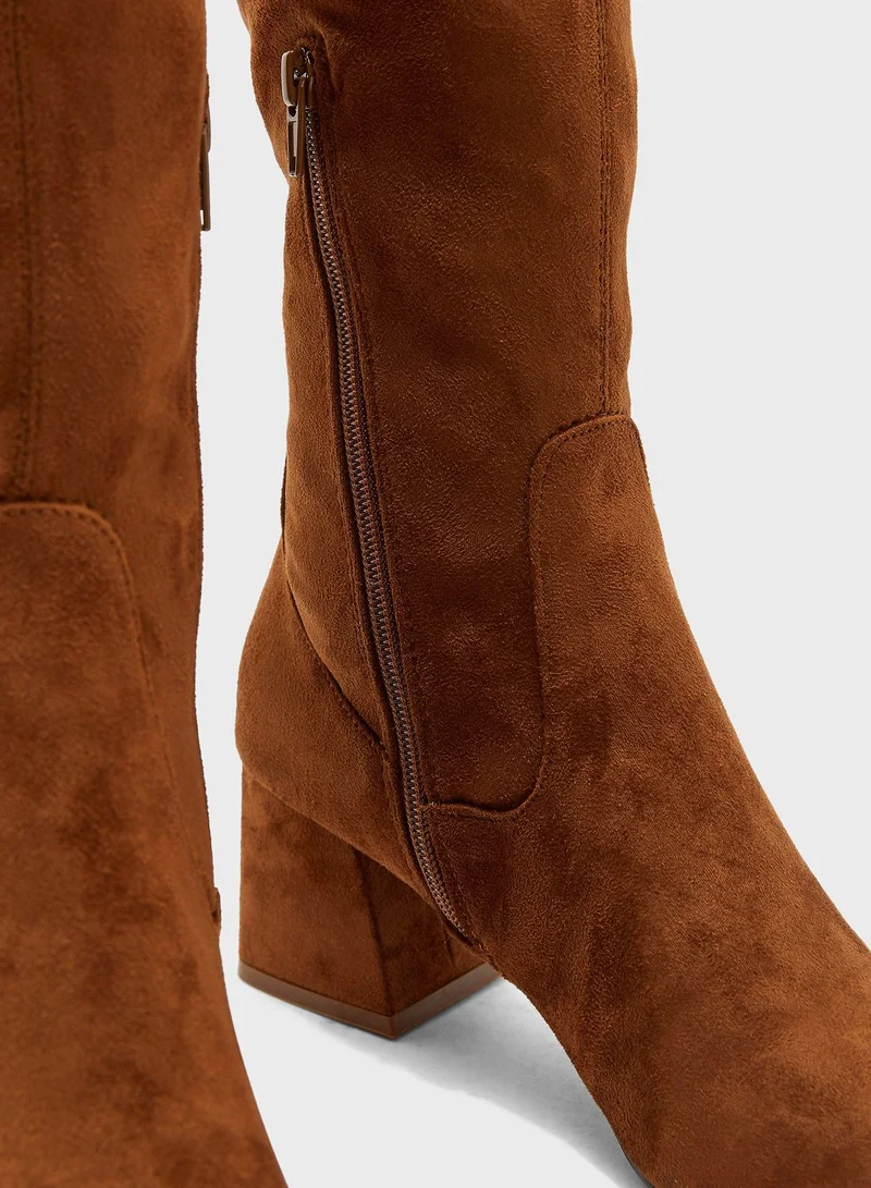 STEVE MADDEN Delena Mid Heel Knee Boot