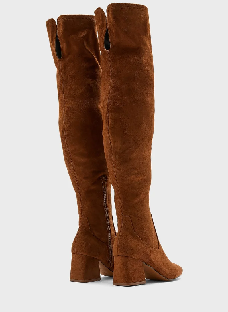 STEVE MADDEN Delena Mid Heel Knee Boot