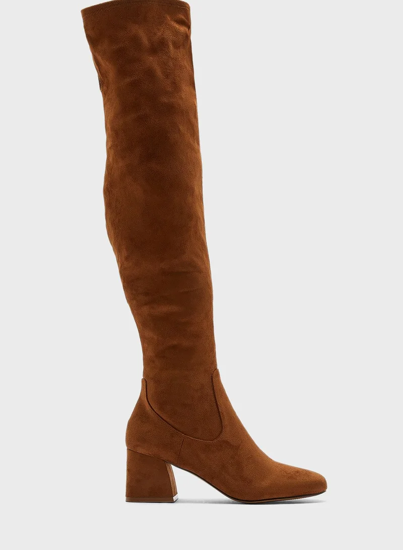STEVE MADDEN Delena Mid Heel Knee Boot