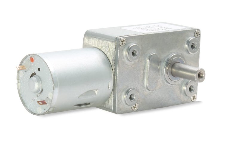 Jersvimc 12V 6RPM High Torque DC Motor, Mini JGY 370 Motor Worm Gear Motor Small Electric Low RPM Reducer Motors Micro Reversible Motor Worm Shaft - Image 2