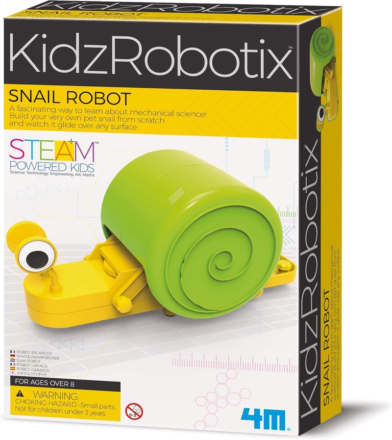 4M KidzRobotix Snail Robot – DIY Educational STEM Science Kit for Kids Ages 8+ - Image 1