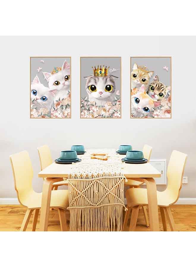 NIBEMINENT Cat Pattern Wall Sticker Multicolour 60x90cm - Image 3