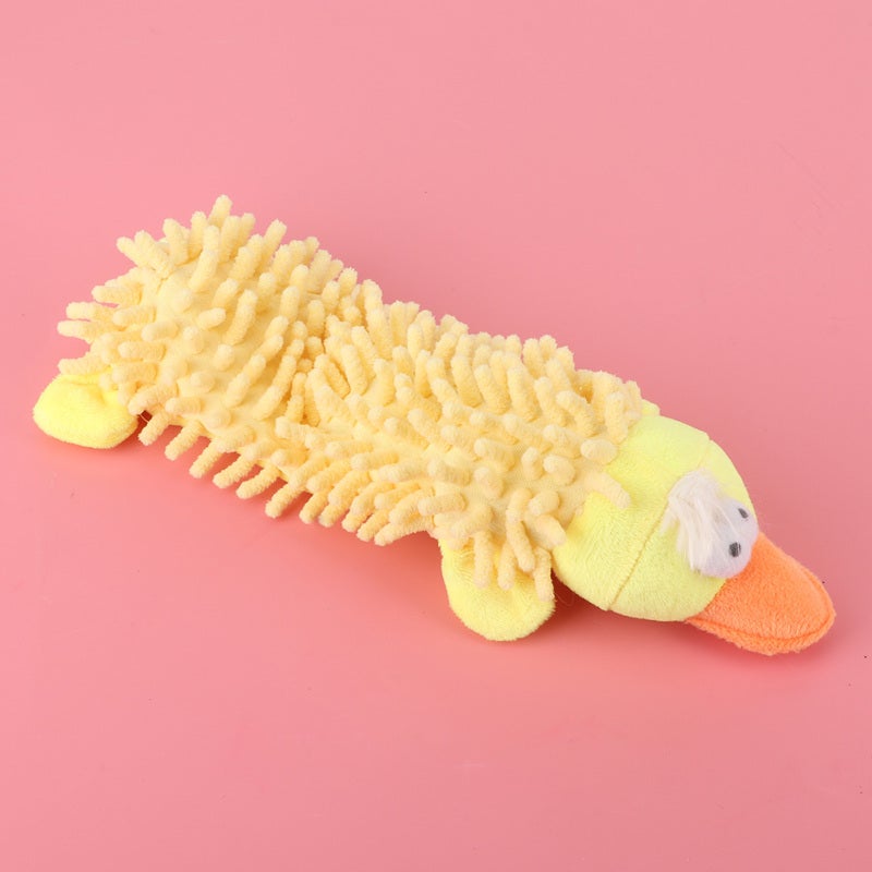 Small Dog Plush Toy: Yellow Duck, Safe Non-Toxic Quality Plush, Sound Device - Soft Molar Chew Toy for Small Dogs, Cats - Image 4