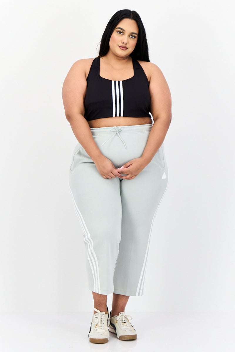 Adidas Women Plus Size Brand Logo Padded Sports Bra, Black - Image 4
