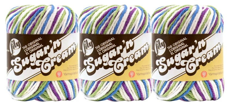 Lily Bulk Buy Lily Sugar n Cream 100 Cotton Yarn 3Pack Ombres Prints Scents  Stripes Fruit Punch 2319