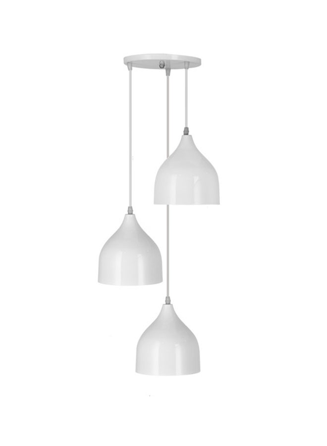 El Rawda Lighting Funnel Triple Ceiling Lamp | modern decorative LED E27 pendant light ceiling lamp hanging | suitable for any room | Color: White | Size: 70x35 cm