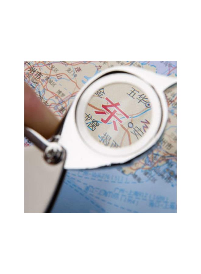 Magnifying Glass Keychain 15x Handheld Pocket Magnifier Small Folding Hand Held Magnifier for Reading Coins Hobby Travel