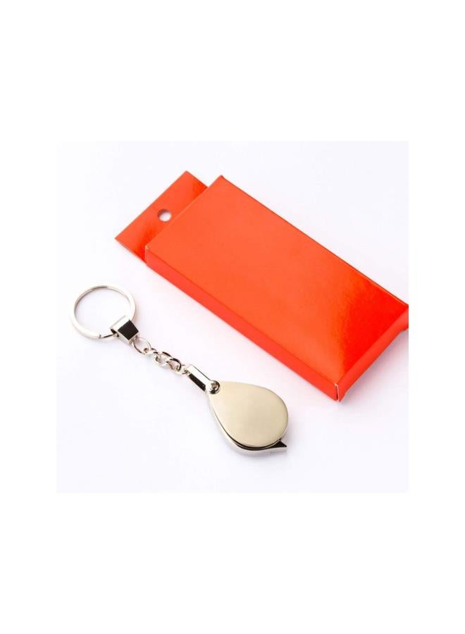 Magnifying Glass Keychain 15x Handheld Pocket Magnifier Small Folding Hand Held Magnifier for Reading Coins Hobby Travel