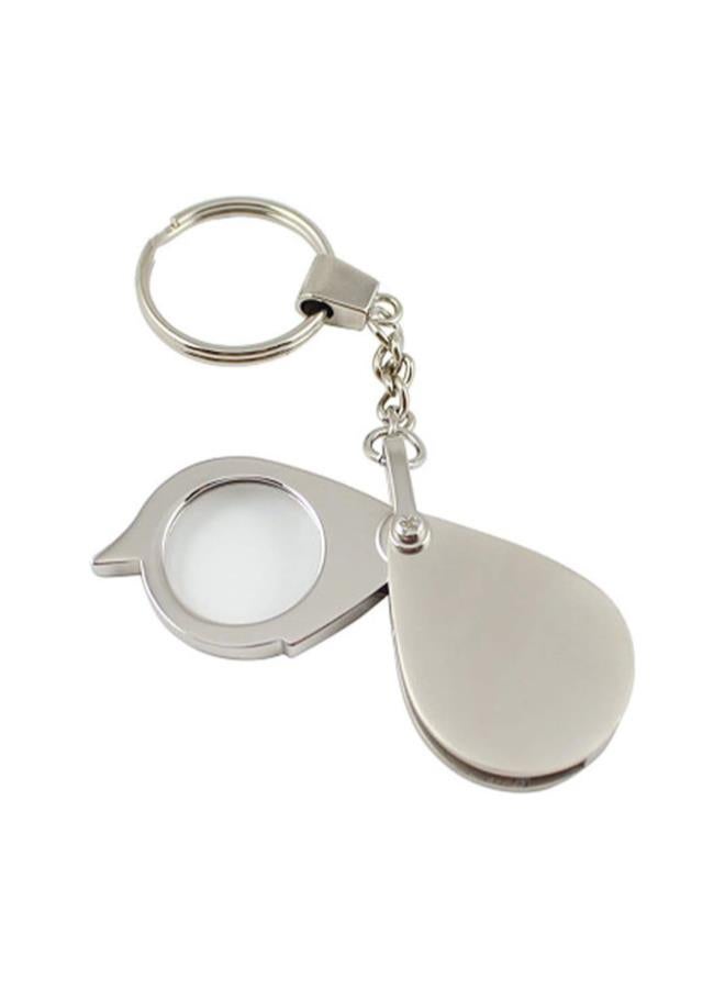 Magnifying Glass Keychain 15x Handheld Pocket Magnifier Small Folding Hand Held Magnifier for Reading Coins Hobby Travel