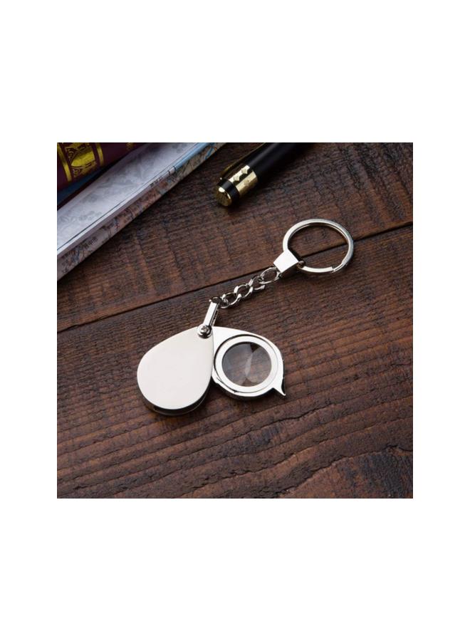 Magnifying Glass Keychain 15x Handheld Pocket Magnifier Small Folding Hand Held Magnifier for Reading Coins Hobby Travel
