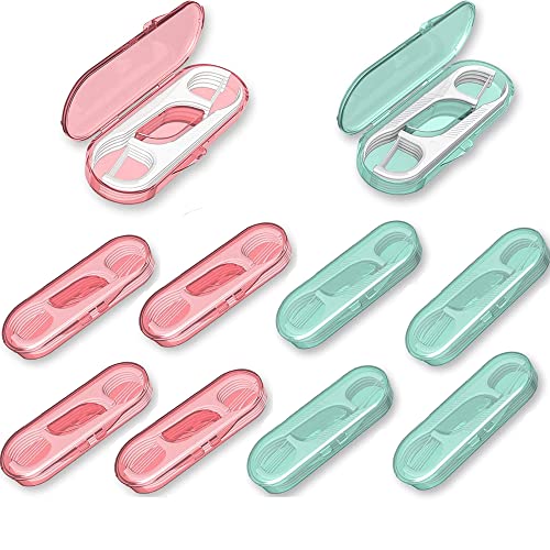 Setaria Viridis High Toughness Professional Toothpicks Sticks Dental Floss Picks 100 Picks Threader Flosser with 10 Storage Cases, flossing for Family,Hotel,Travel - Image 1