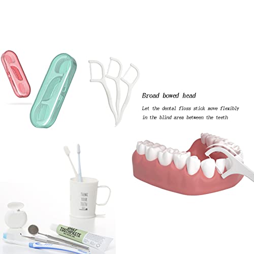 Setaria Viridis High Toughness Professional Toothpicks Sticks Dental Floss Picks 100 Picks Threader Flosser with 10 Storage Cases, flossing for Family,Hotel,Travel - Image 3