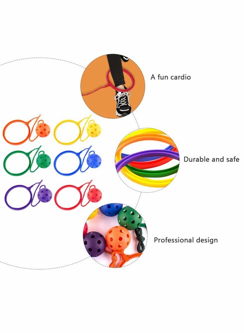 SYOSI Swingball Set 6pcs Sports Swing Ball Set Kids Skip Ball Ankle Jumping Ring Ball Children Jumping Ball Skip It Fitness Sports for Boys Girls Favors Party Activities Game Supplies  - Image 3
