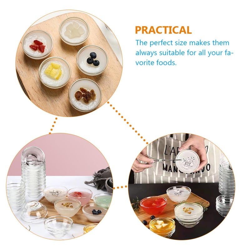 10pcs Small Glass Bowls High Temperature Resistant for Dessert Noodle and Kitchen Dining - Image 4