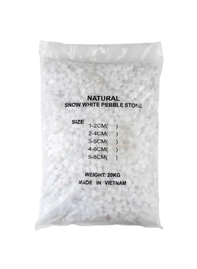 ACE Natural Snow White Pebble Pack 1 2 Cm 20 Kg