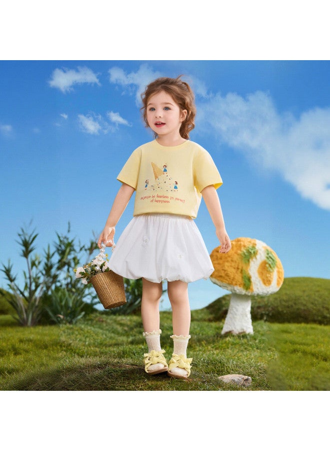 Ask Junior Kids Skirt  Spring Toddler Flower Bud Skirt Girls Short Half Skirt Sweet Cute Princess Dress