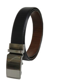 LAVERI LEATHER GENUINE LEATHER 35 MM FORMAL  BLACK AND BROWN BELT FOR MENS WITH AUTO LOCK BUCKLE  - Image 3