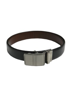 LAVERI LEATHER GENUINE LEATHER 35 MM FORMAL  BLACK AND BROWN BELT FOR MENS WITH AUTO LOCK BUCKLE  - Image 4