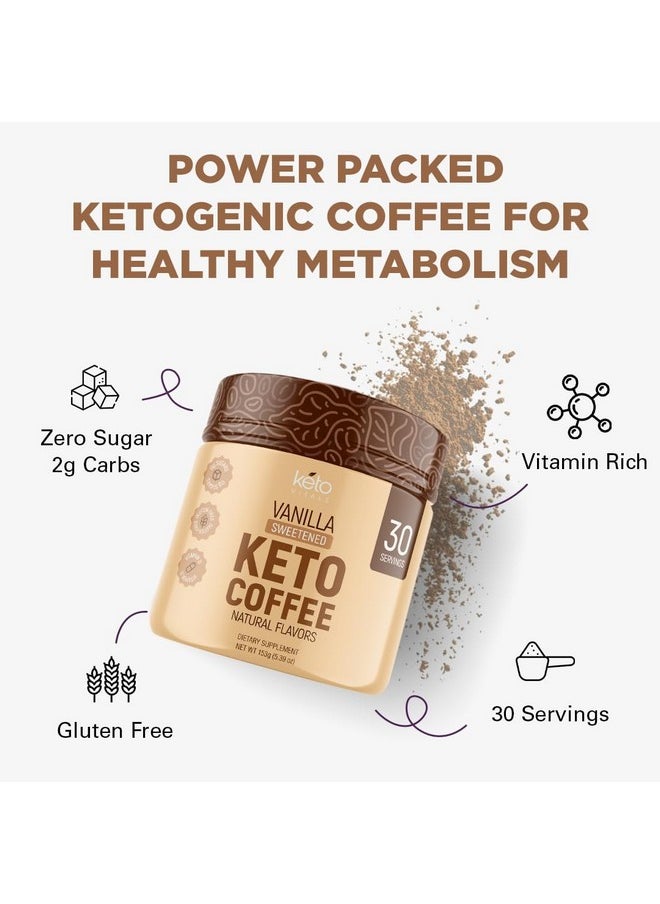 Keto Vitals Keto Vitals Instant Keto Coffee Powder - 30 Servings - Low-Calorie Vanilla Sweetened Coffee with Keto-Friendly Creamer  - Image 5