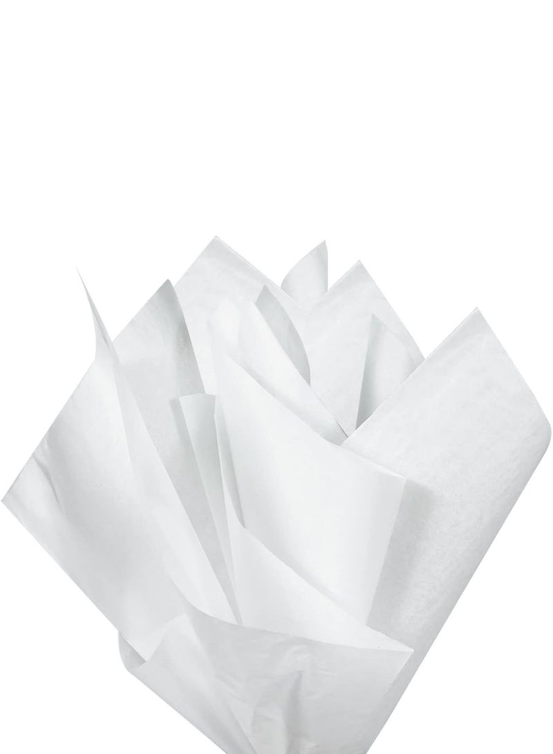 100 Sheets White Tissue Paper for Gift Bags Acid Free Tissue Paper Gift Wrapping Paper, Weddings Birthday Decoration 50x35cm - Image 1