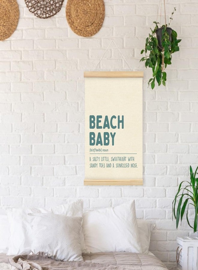 PLKMN Coastal Nursery Wall Art with Wooden Poster Hanger, Beach Baby Decor for Toddler Kids Room Bedroom Playroom, Baby Boy Decor, 12x16 Inch - Image 5