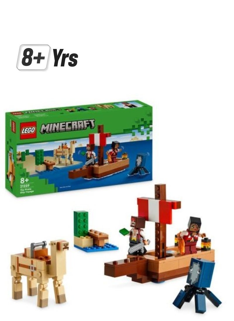 LEGO LEGO Minecraft The Pirate Ship Voyage Building Toy Set 21259  - Image 1