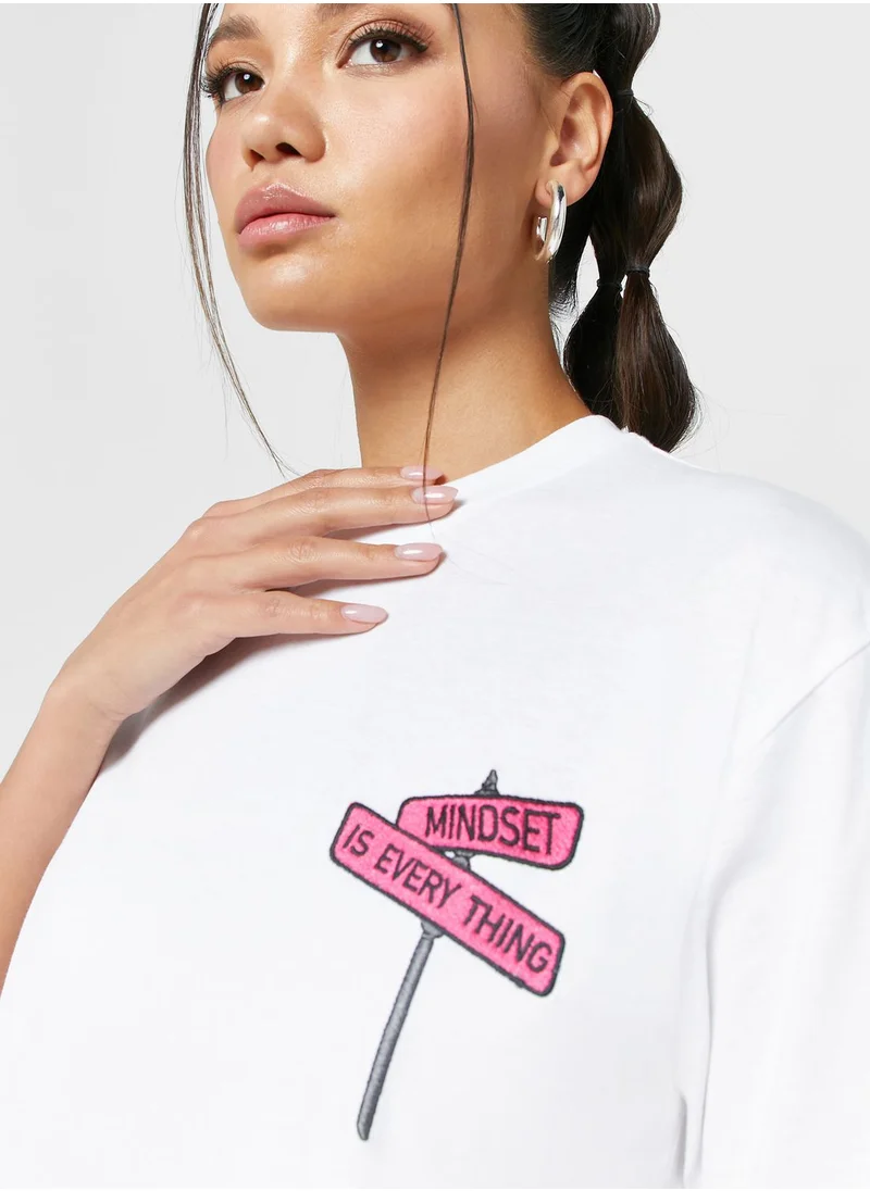 Ginger Oversized Tee With Drop Shoulder