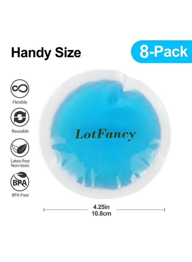 Ice Pack For Injuries Reusable, 8 Small Gel Heating Cooling Pads With Cloth Backing, Hot Cold Therapy For Eyes After Surgery, Face, Breastfeeding, Wisdom Teeth, Jaw, Headache, Sinus Relief
