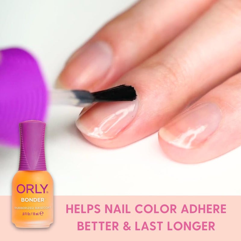 Orly Bonder | Nail Polish Base Coat | Rubberized Basecoat for Long-Lasting Manicures & Pedicures | Non-Toxic | 0.6 fl oz - Image 2