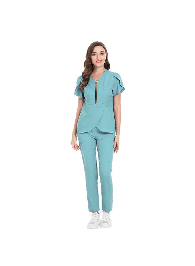 NIBEMINENT High-end Pet Hospital Uniforms Operating Room Suit Clinic Doctor Nurse Clothes Beauty Salon Spa Workwear Medical Clothing Women - Image 1