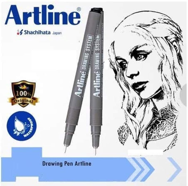 Artline Drawing System Fineliner Pen | Acid Free Pen | Water Based Ink | Technical Drawing Pens For Drafting, Illustrating, Graphic Design,Mandala Art | Set Of 9 Fineliner Pen + 1 Free Pen - Image 4