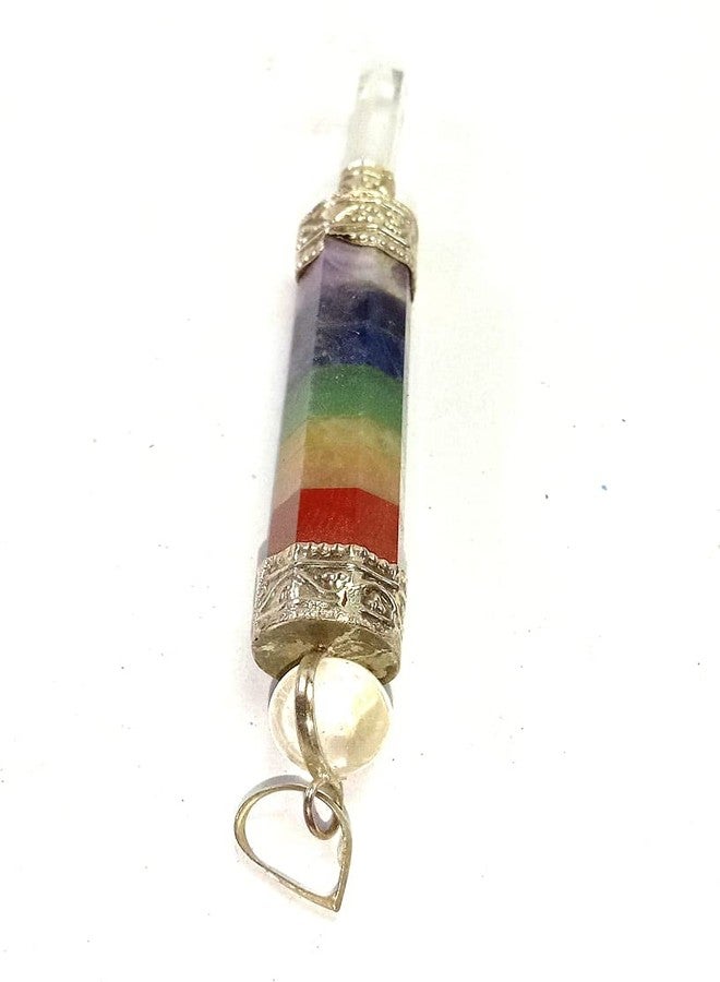 CA AGATE Seven chakra Pencil crystal Point Pendant Necklace Healing Crystal Gemstone Jewelry - Image 3
