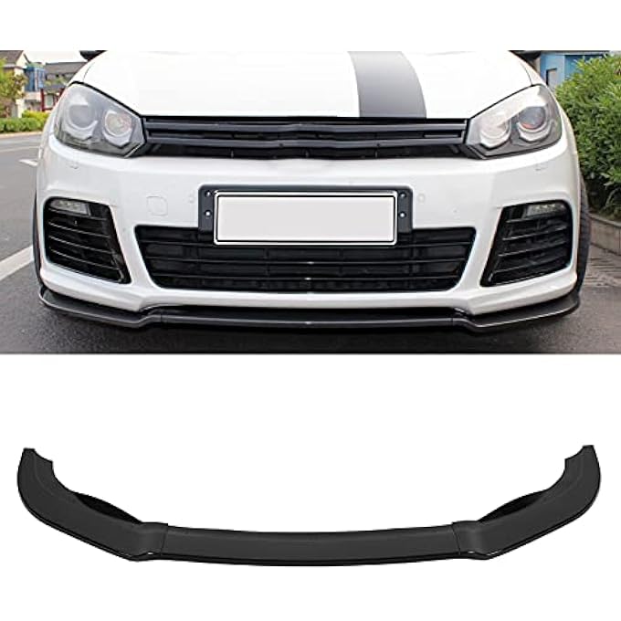 Keenso Front Bumper Splitter, 3Sections ABS Front Bumper Splitter Lip Stable Replacement for MK6 R R20 20092013 (Glossy Black) - Image 4