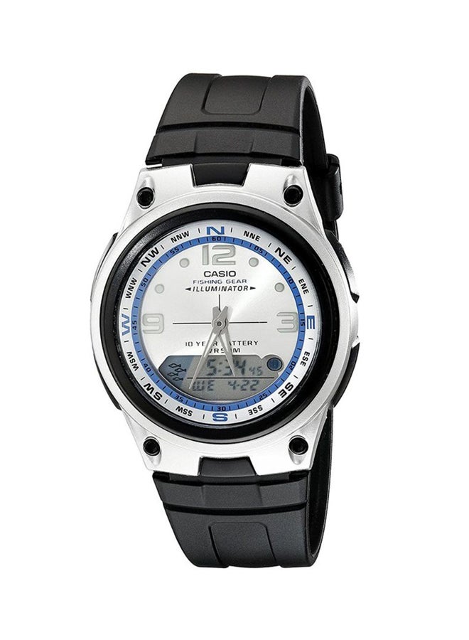 CASIO Men Resin Analog & Digital Quartz Watch AW-82-7AV - 40 mm - Black - Image 1