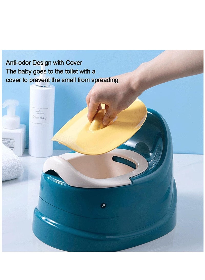 Arabest Toddler Potty, Potty Training Seat with Non-Skid Bottom, Portable Travel Training Toilet for Children Kids Girls Boys Baby Car Camping Outdoor indoor (Blue) - Image 2