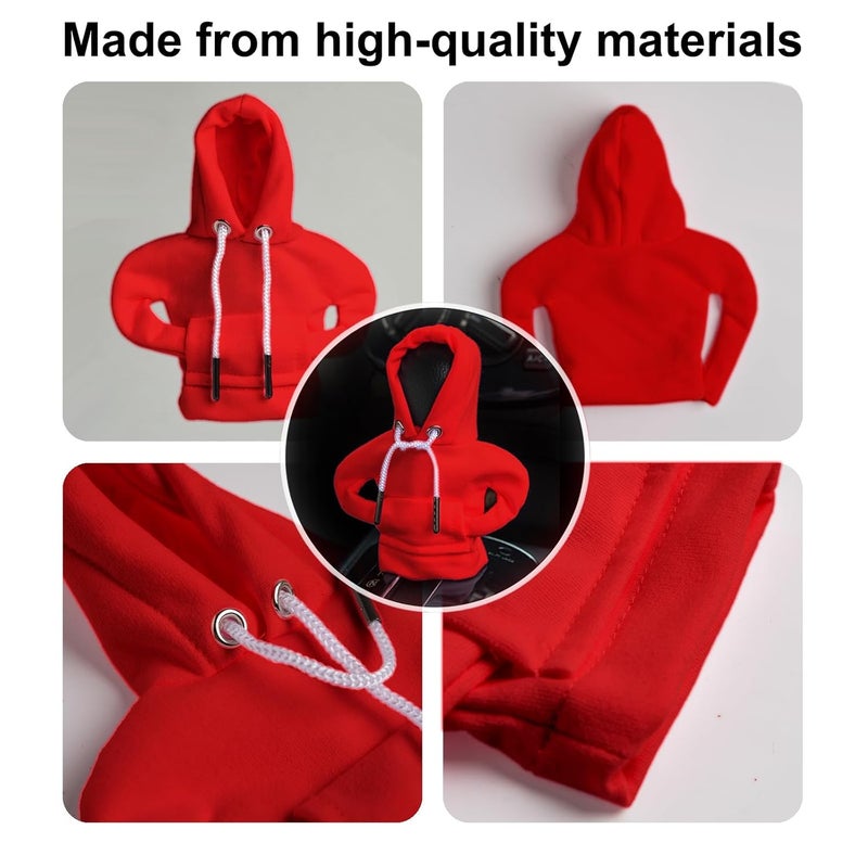 ECDREAM Gear Shift Hoodie,Shift Knob Hoodie,Gear Shift Cover,Funny Red Car Accessories,Car Decor and Interior（Red） - Image 4