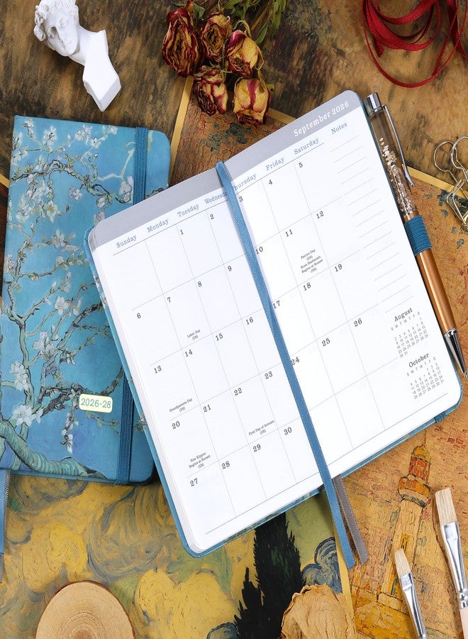 MaaIbok 2025-2028 Pocket Planner/Calendar - Jul 2025 - Jun 2028, 3 Year Monthly Planner 2025-2028, 6.3" x 3.8", 61 Notes Pages, Inner Pocket, Pen Holder & Elastic Closure - Image 2