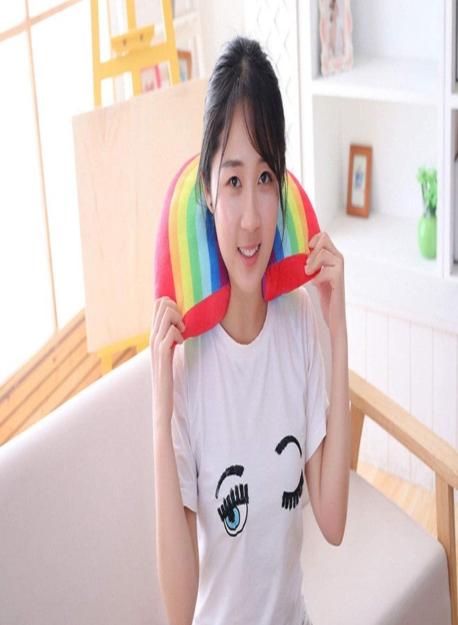Yi-gog Rainbow Shaped Pillow Plush Cute Decorative Travel Throw Pillow Creative Cushion Soft Stuffed Decor Car Home - Image 4