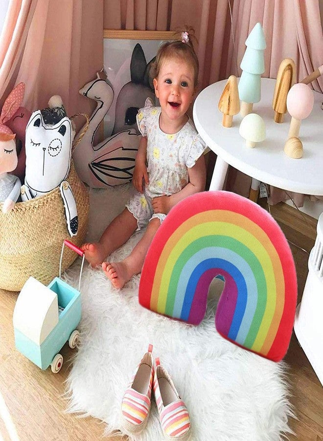 Yi-gog Rainbow Shaped Pillow Plush Cute Decorative Travel Throw Pillow Creative Cushion Soft Stuffed Decor Car Home - Image 3