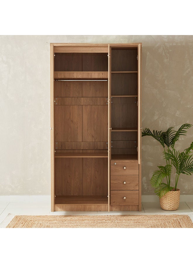 Home Box خزانة ملابس نورديكا بثلاثة أبواب ومرآة و3 أدراج 215.1×115.6×55.8 سم - Image 4