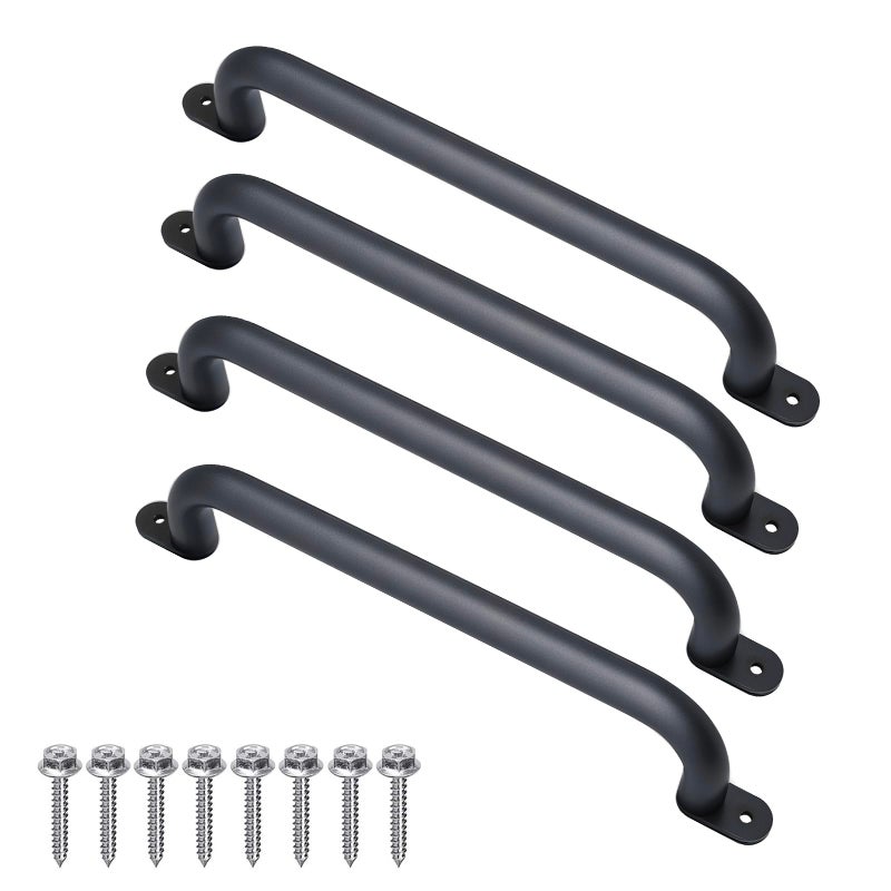 Purife 17 Inch Black Safety Playground Handles Pack of 4 Playset Handles Swing Sets Accessories Hand Grips Grab Handle Monkey Bar for Playhouse Treehouse - Image 2