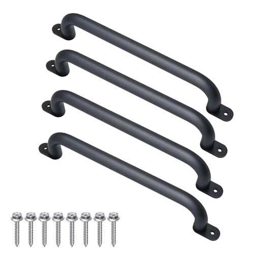 Purife 17 Inch Black Safety Playground Handles Pack of 4 Playset Handles Swing Sets Accessories Hand Grips Grab Handle Monkey Bar for Playhouse Treehouse - Image 1