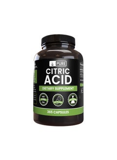 PURE ORIGINAL INGREDIENTS Citric Acid (365 Capsules) No Magnesium Or Rice Fillers Always Pure Lab Verified  - Image 2