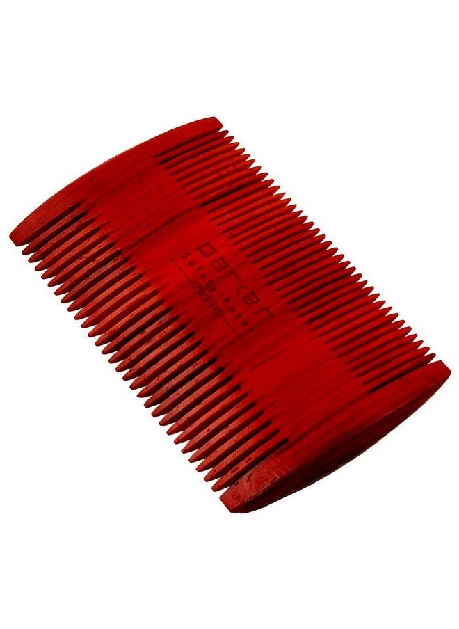 Parker Safety Razor Parker'S Premium Rosewood Two Sided Beard & Mustache Comb With Deluxe Felt Case  - Image 1