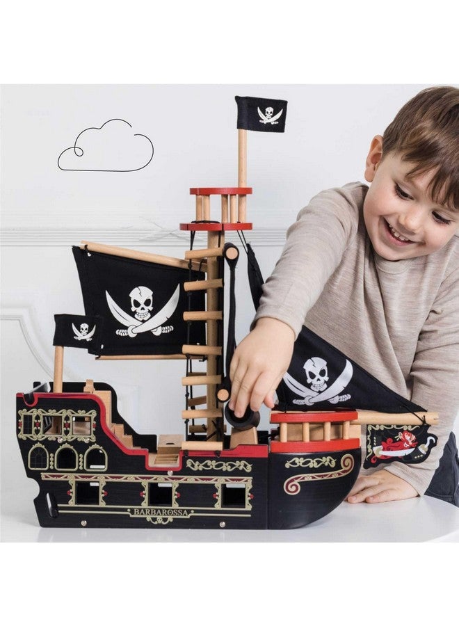 Le Toy Van مجموعة سفينة القراصنة بارباروسا من لي توي فان - ألعاب خشبية فاخرة للأطفال من عمر 3 سنوات وما فوق - Image 5