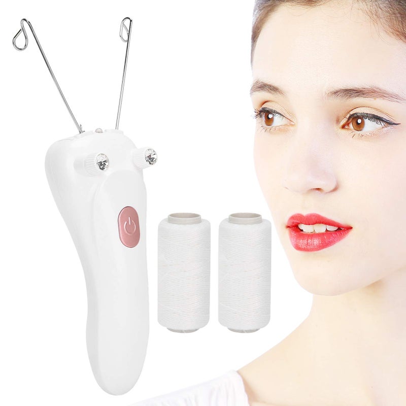 HURRISE Threading Hair Removal Epilator, Electric Physical Threading Body Hair Removal Epilator for Women, USB Hair Removal Machine with 2 Cotton Thread for Remove Eyebrow Lip Chin - Image 2