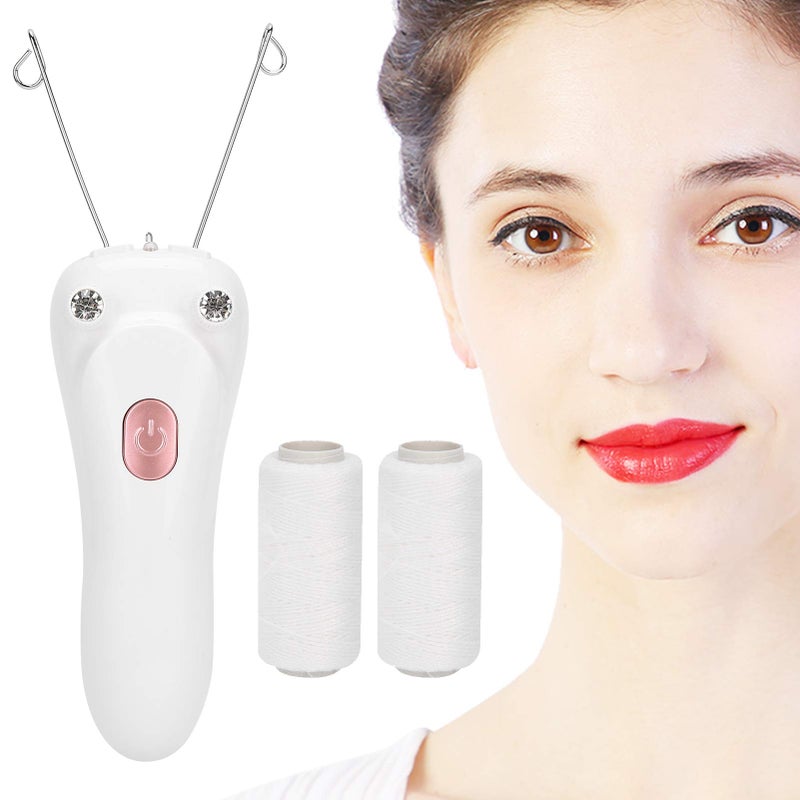 HURRISE Threading Hair Removal Epilator, Electric Physical Threading Body Hair Removal Epilator for Women, USB Hair Removal Machine with 2 Cotton Thread for Remove Eyebrow Lip Chin - Image 4