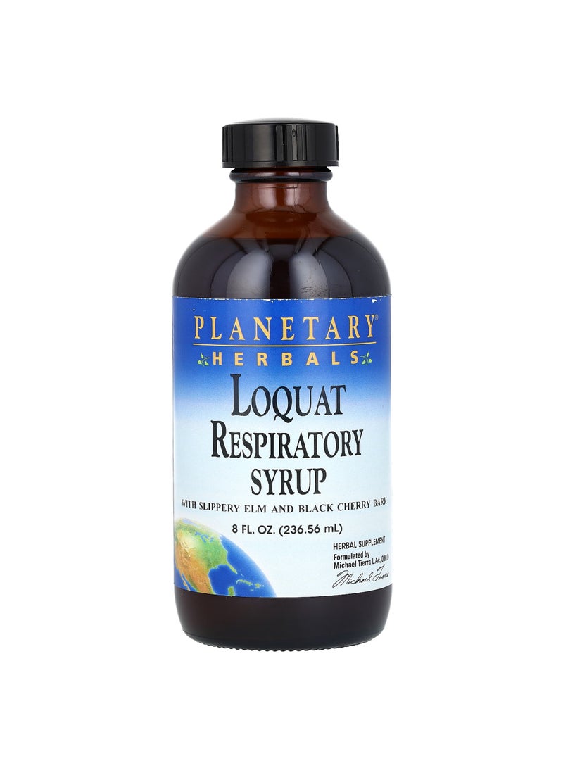 PLANETARY HERBALS Loquat Respiratory Syrup, 8 fl oz (236.56 ml)